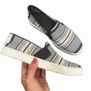Vince Blair Striped Woven Slip On Shoes 8